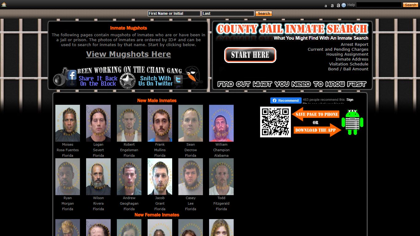 Recent Arrest Mugshots And Inmate Search - County Jail Inmate Search